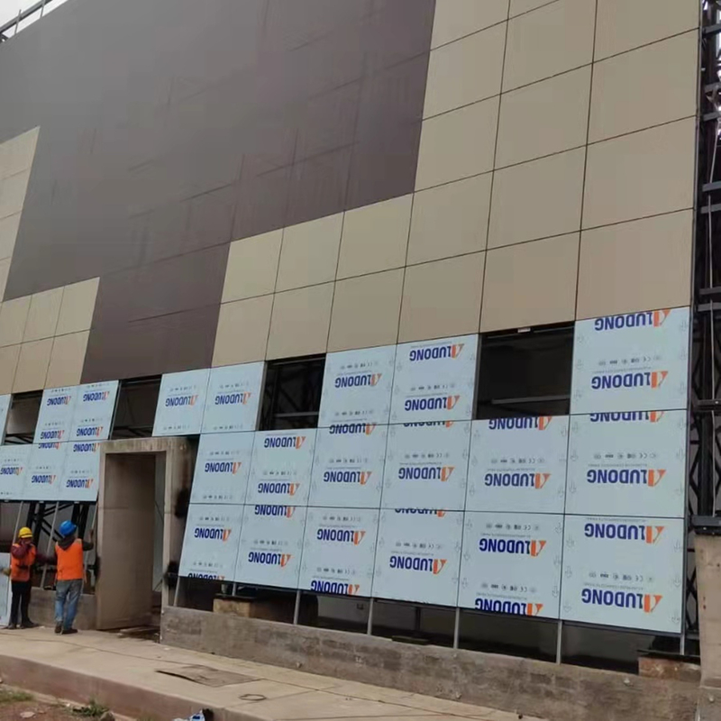 Oem Protective Film Aluminium Composite Panel met hoge glans en 0,022 mm-0,050 mm Alu spoel dikte