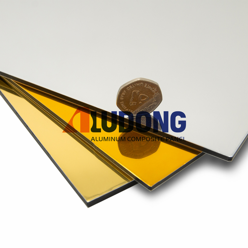 Spiegel Alucobond ACP tekening Aluminium composiet paneel Voor billboard bekleding, gordijnwand schalen Buitenmuurpaneel En interieur decoratie ACP decoratieve wandpanelen