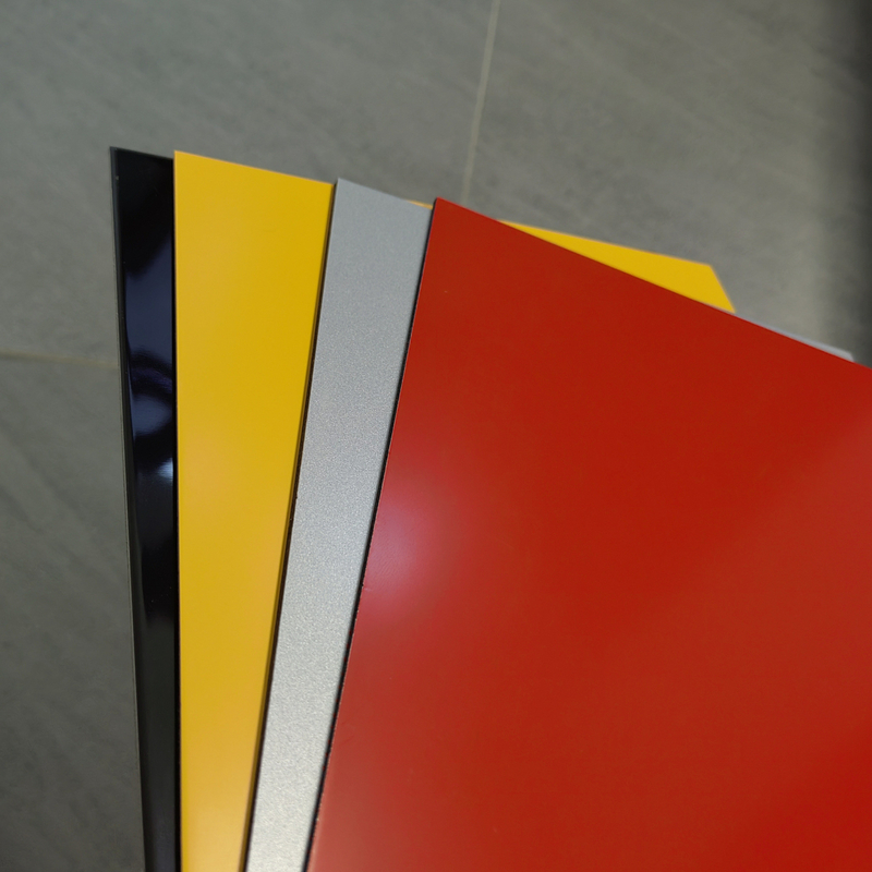 Oem Protective Film Aluminium Composite Panel met hoge glans en 0,022 mm-0,050 mm Alu spoel dikte