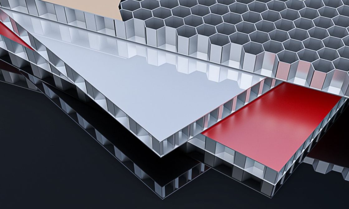 Aluminium honingraatpaneel Voor plafonds, dakbedekkingen, binnen- en buitenmuren, enz.