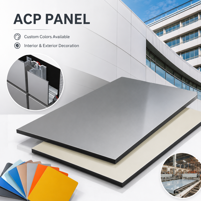 Alucobond standaard A2 brandwerend aluminium composiet paneel ACM 4 mm, lichtgewicht voor vliesgevel