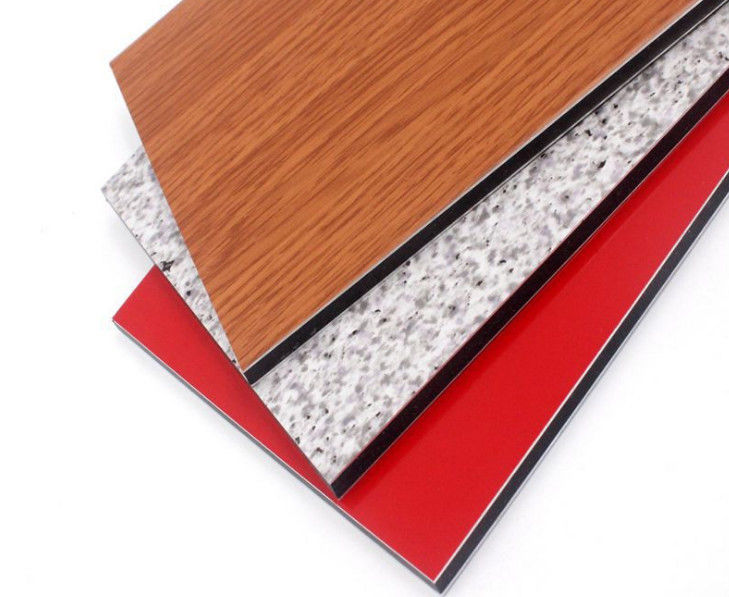 OEM Fabriek Houtgraan ACP 4mm, PVDF-coating, anti-krabbeloppervlak voor buiten-interieur wandbekleding Bestseller