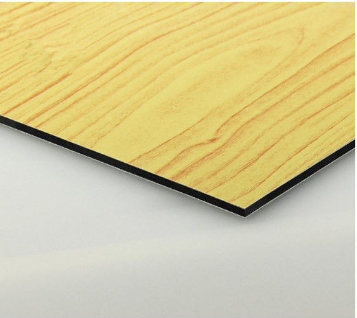 OEM Fabriek Houtgraan ACP 4mm, PVDF-coating, anti-krabbeloppervlak voor buiten-interieur wandbekleding Bestseller