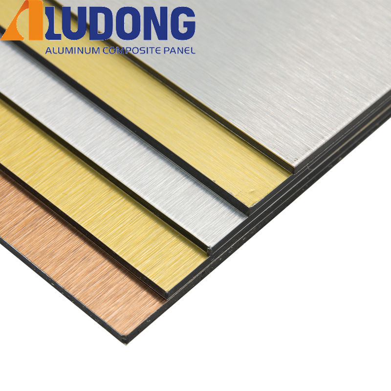 Advertentie PE Core 0,3 mm ACP Alucobond Drawing Aluminium Composite Panel Voor gordijnwand