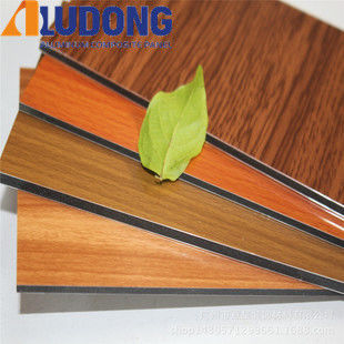 OEM Fabriek Houtgraan ACP 4mm, PVDF-coating, anti-krabbeloppervlak voor buiten-interieur wandbekleding Bestseller