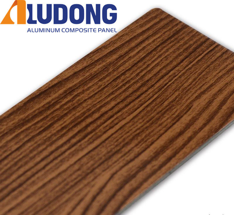 Directe fabrikant 5 mm houtkorrel ACP PVDF coating, UV- en brandwerend voor gordijnwand 24/7 technische ondersteuning