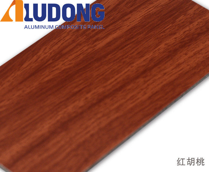 Directe fabrikant 5 mm houtkorrel ACP PVDF coating, UV- en brandwerend voor gordijnwand 24/7 technische ondersteuning