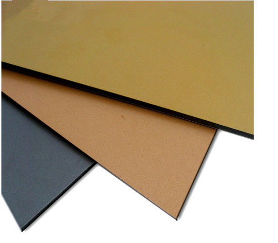 Spiegel gepolijst aluminiumpaneel 0.04-0.5mm Polyethyleen kern 30%-70% Glanzend 1220-2000mm ISO gecertificeerd