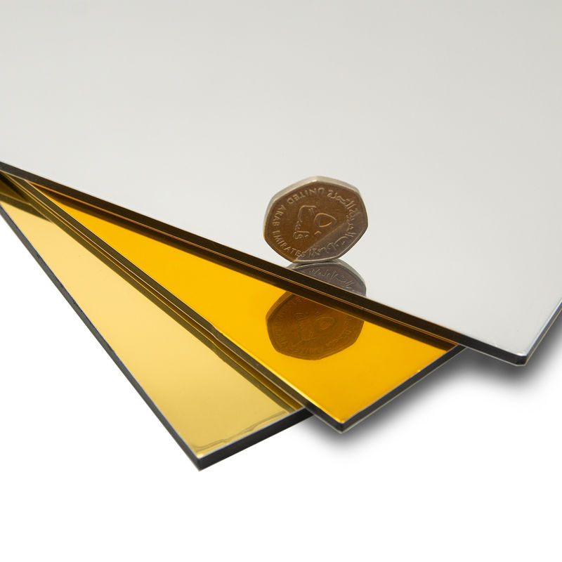 Spiegel gepolijst aluminiumpaneel 0.04-0.5mm Polyethyleen kern 30%-70% Glanzend 1220-2000mm ISO gecertificeerd