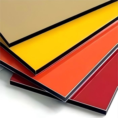 Hoogglanzend aluminiumcompositpanel dat een extra beschermingslaag en esthetiek toevoegt met filmlaminatie