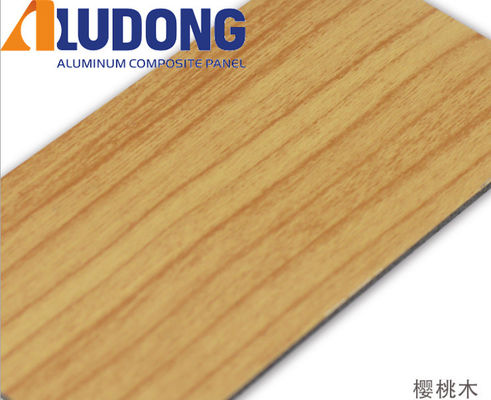 Directe fabrikant 5 mm houtkorrel ACP PVDF coating, UV- en brandwerend voor gordijnwand 24/7 technische ondersteuning