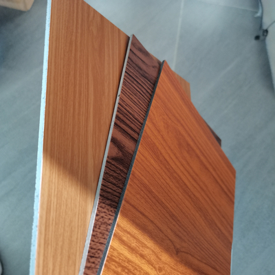 8mm Samengestelde Comité van het Dikte het Houten Aluminium voor Gordijngevel